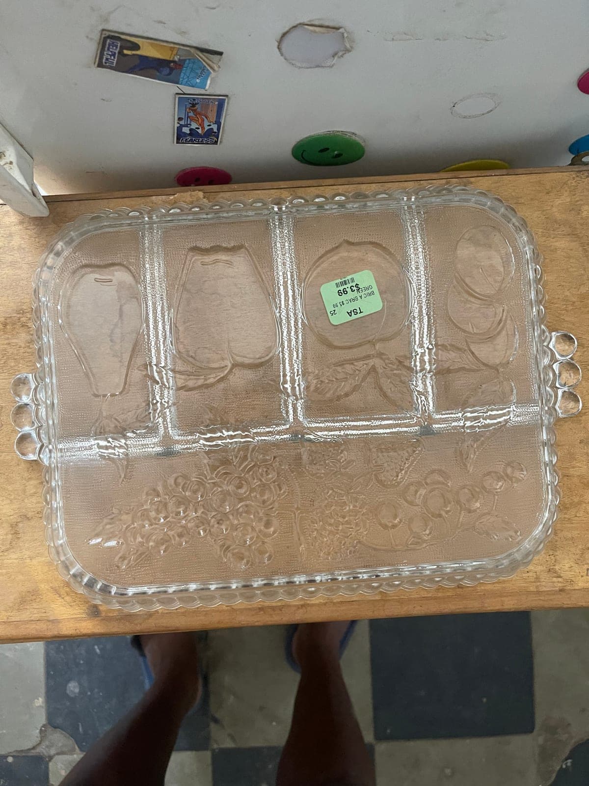 Vintage Crystal Serving Platter